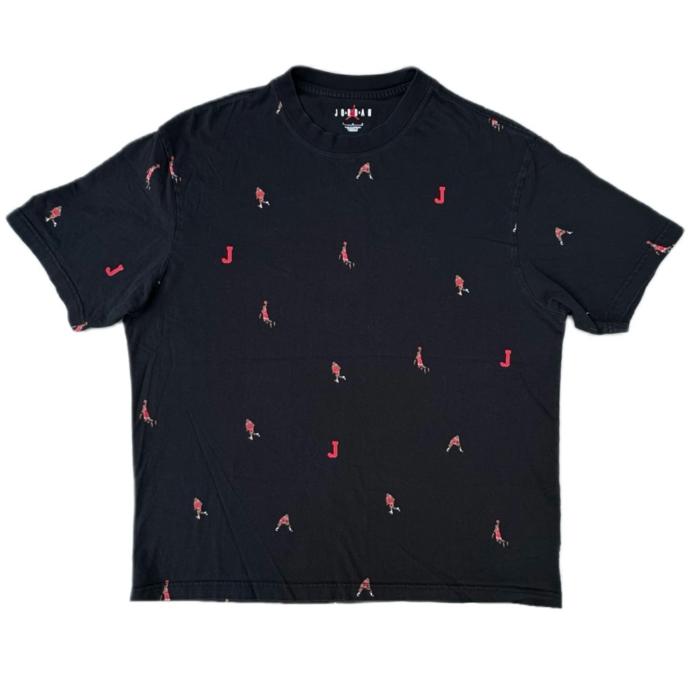 Michael Jordan All Over Print Basketball Black Graphic Short Sleeve T-shirt